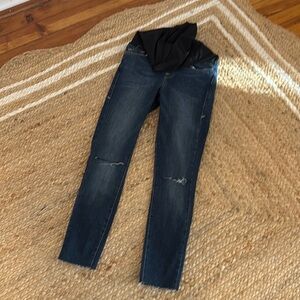 Good American over the bumps maternity denim
